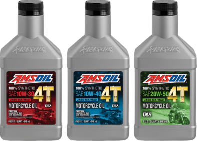 Amsoil synthetic motorcycle oil 4T product range 