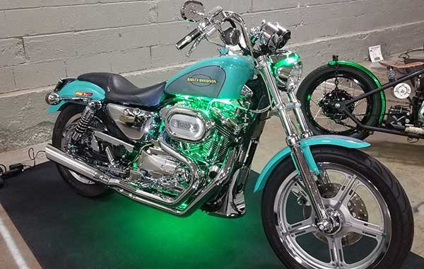 green Harley Davidson 