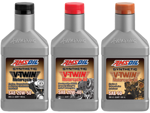 Amsoil V-Twin motorcycle engine oil 3 bottles